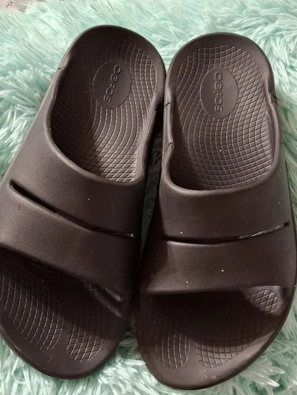 OOFOS Black Men's Recovery Slide Sandals (OF09)